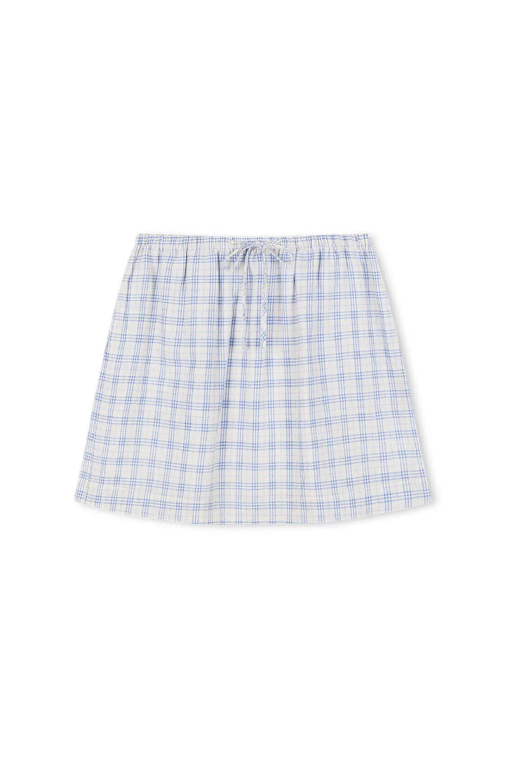 Camille Skirt - Powder Blue Check