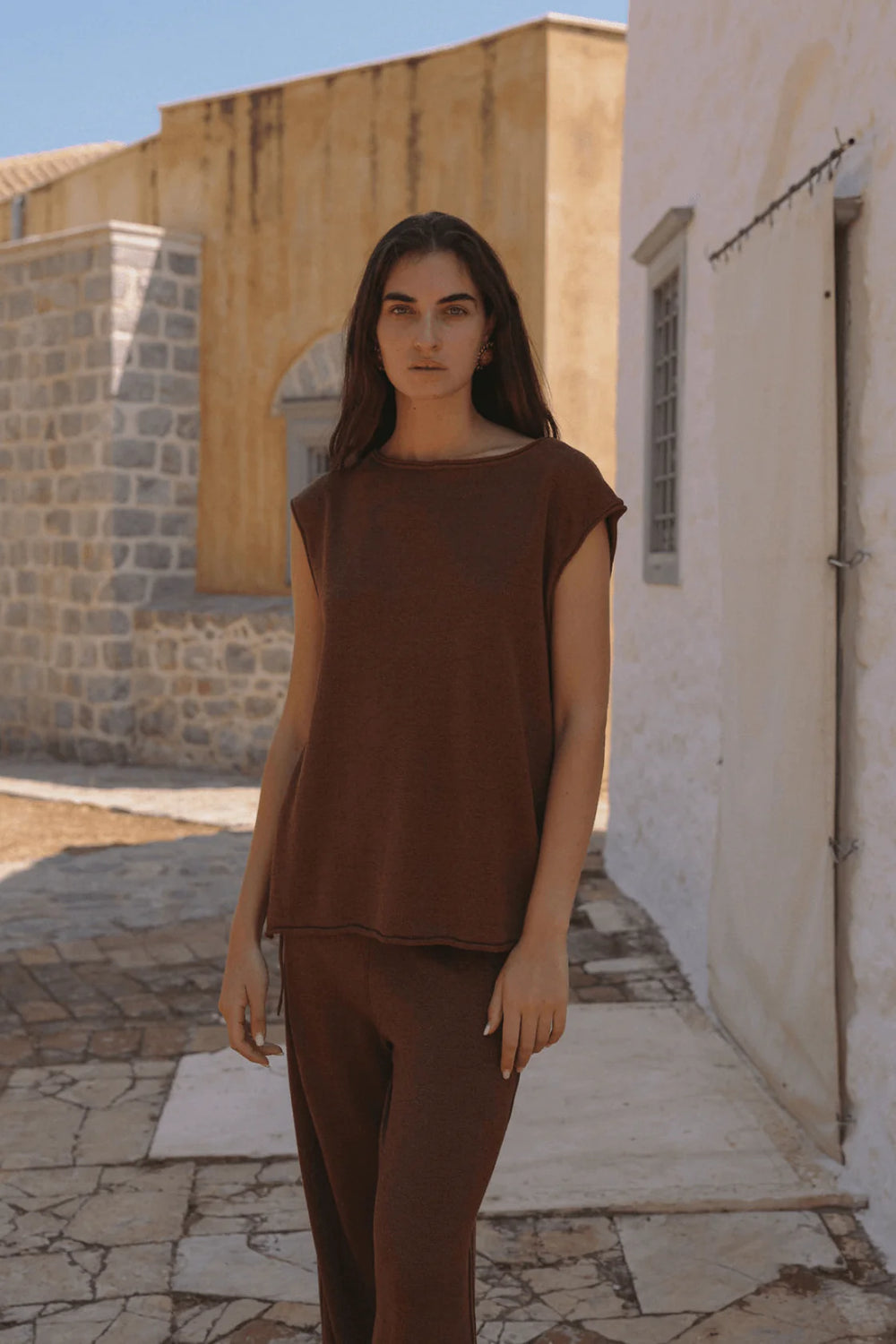 Poppy Tie Side Top - Clay