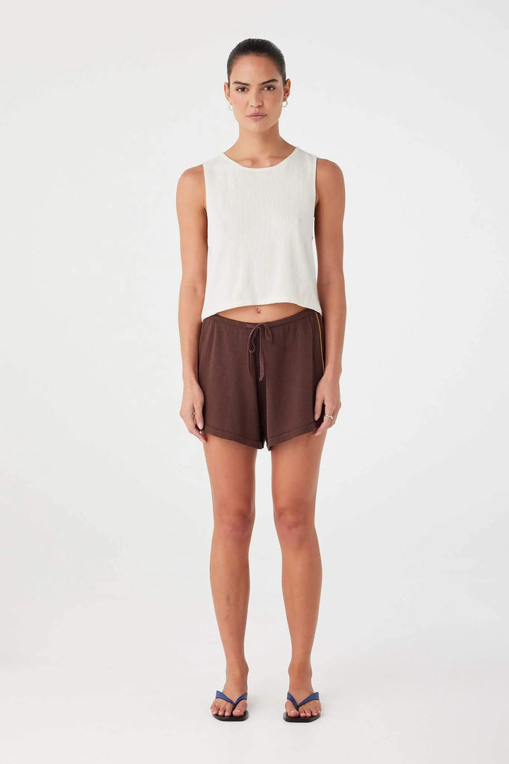 Pippa Drawstring Short - Espresso
