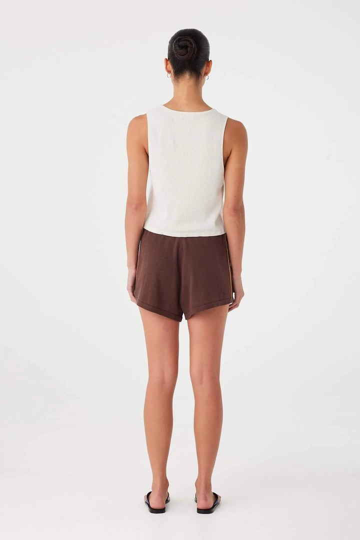 Pippa Drawstring Short - Espresso