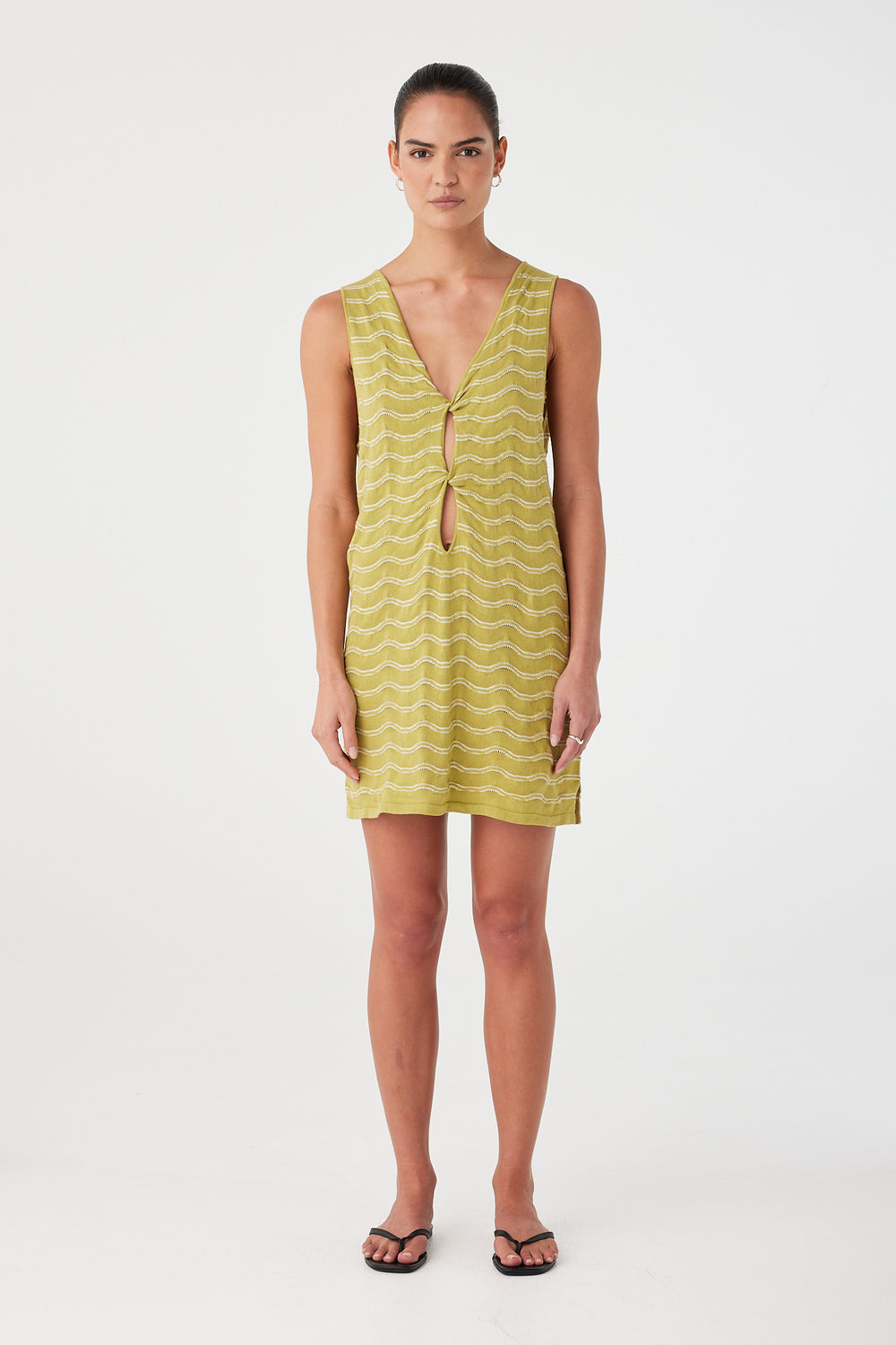 Onda Shift Dress - Matcha Wave