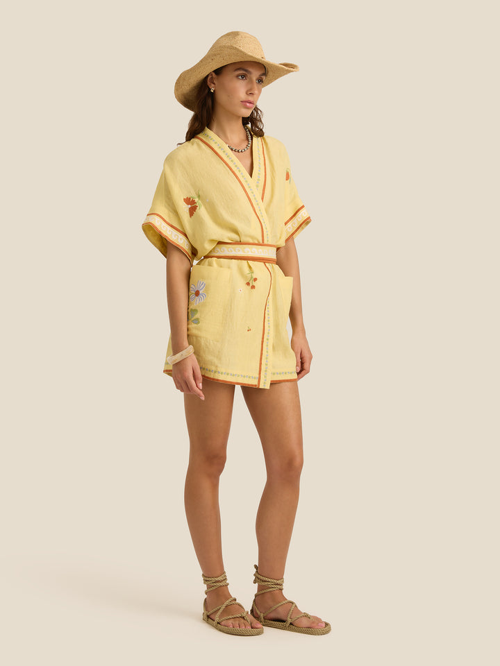 Lennon Mini Dress - Charm Embroidery