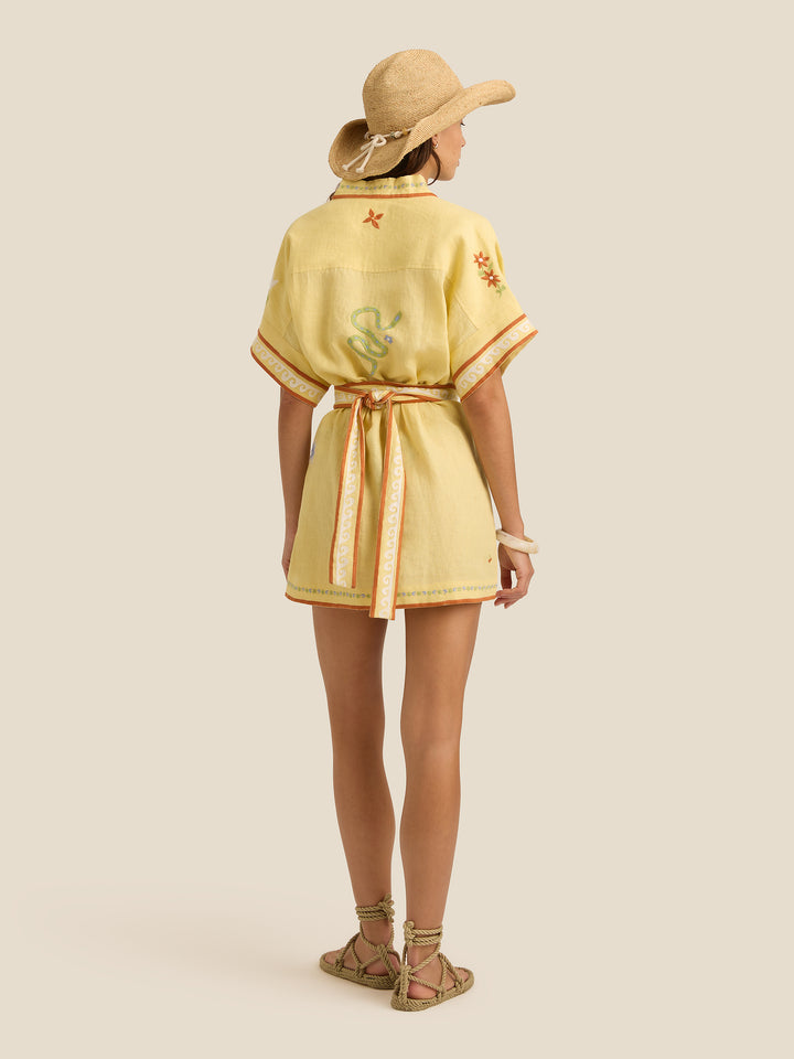 Lennon Mini Dress - Charm Embroidery
