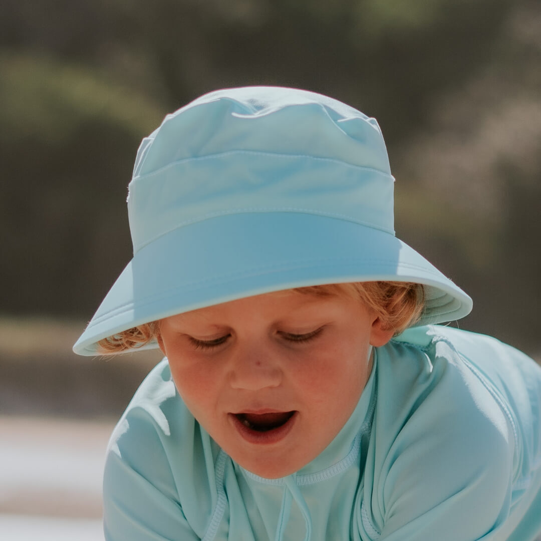 Kids Beach Bucket Hat Aqua