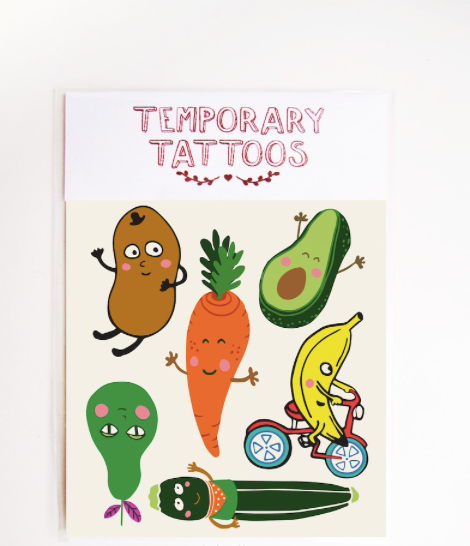 Eat Your Veggies Temporary Tattoos