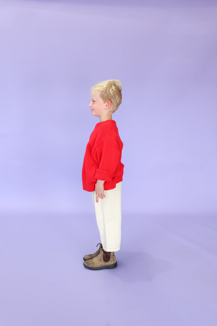 Merino Blend Everyday Pull Over - Flame