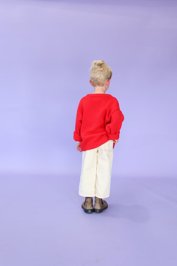 Merino Blend Everyday Pull Over - Flame