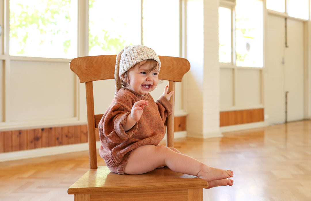 Fleck Yarn Knitted Bloomers - Tawny