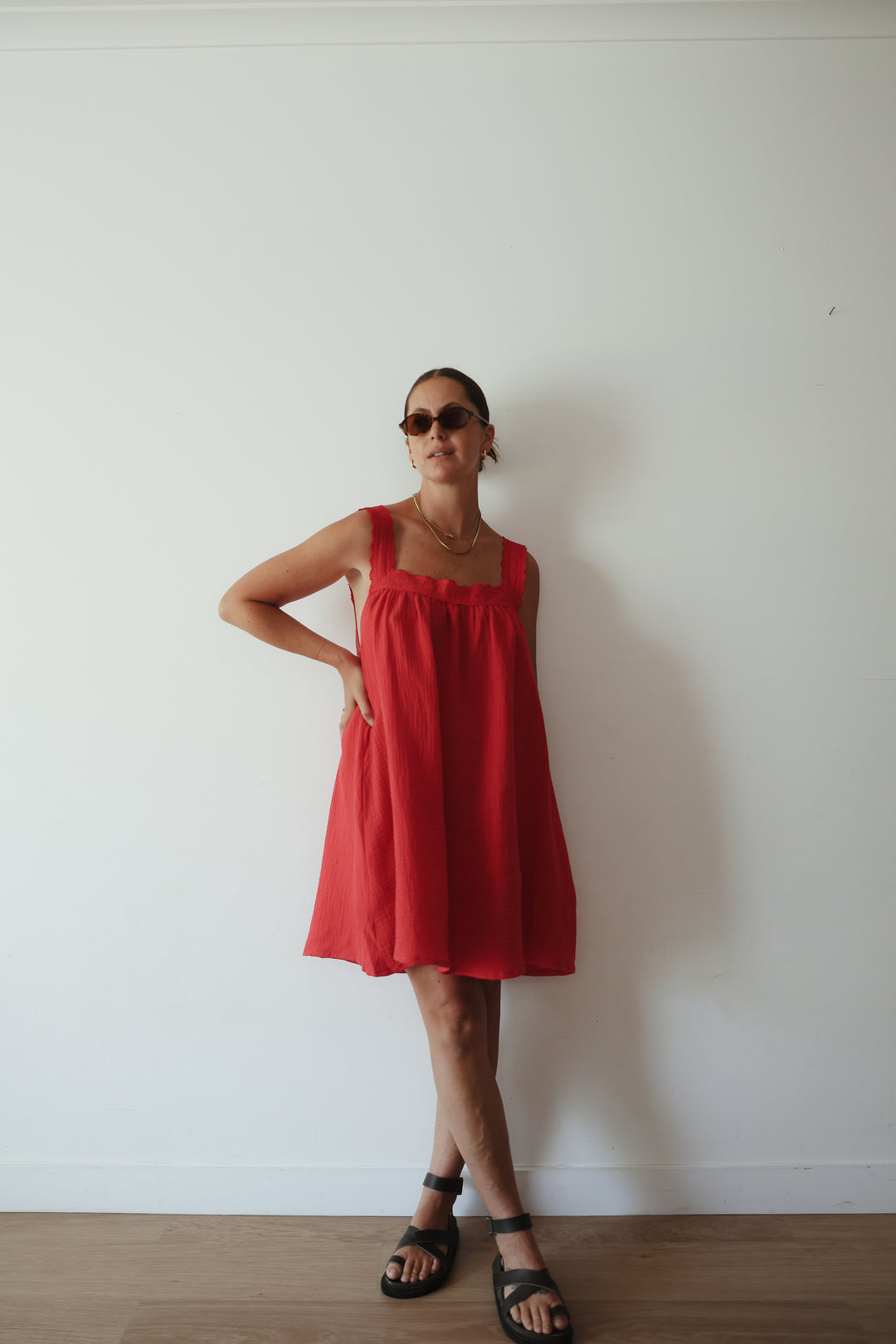 Juno Slip Mini Dress - Red PRE-SALE