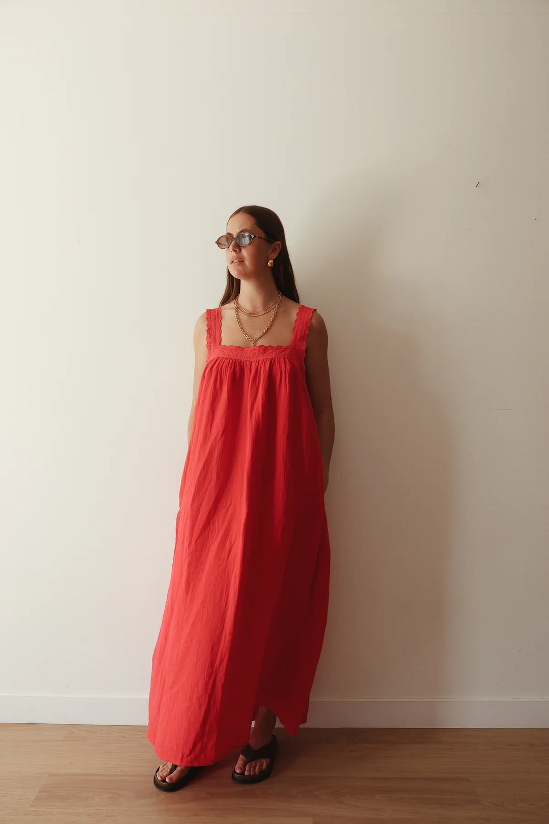 Juno Slip Dress - Red