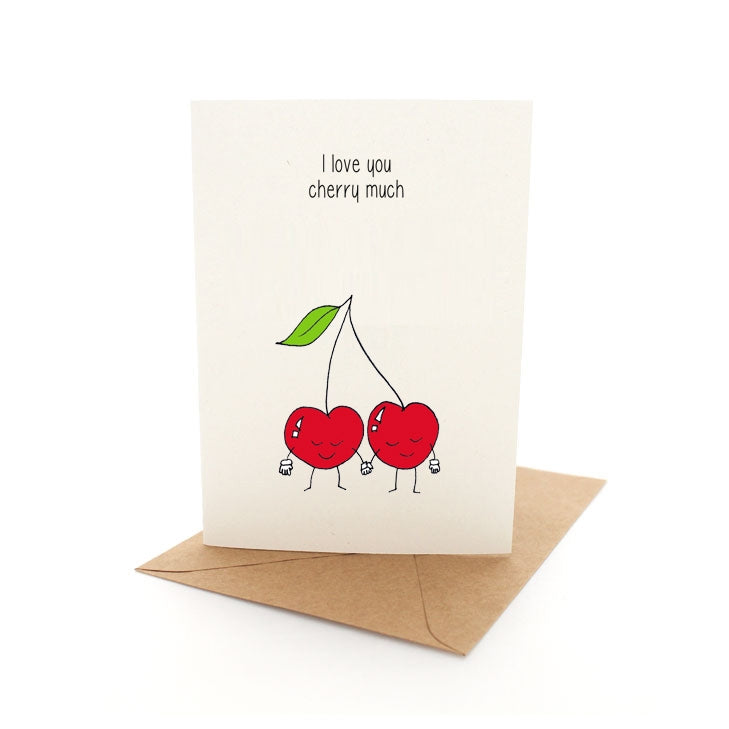 Punny Cherries - Greeting Card