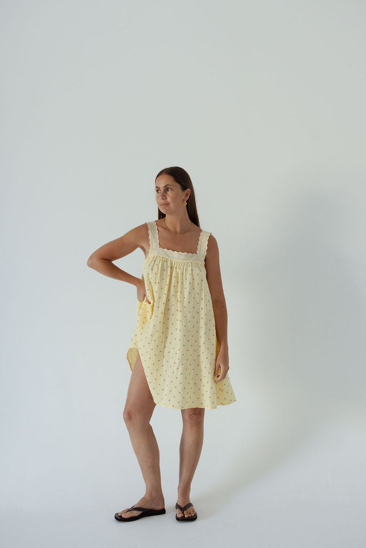 Juno Mini Dress - Butter PRE-SALE
