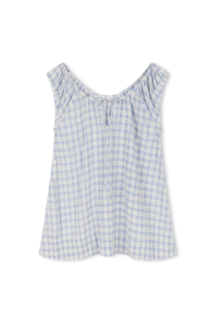 Camille Dress - Powder Blue Check