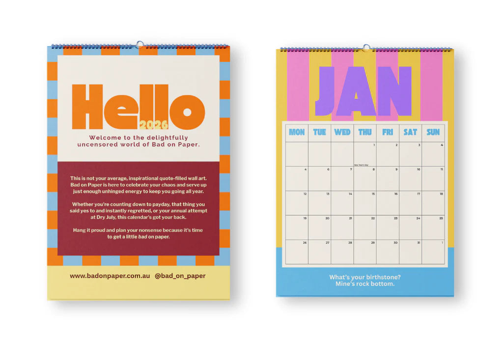 2026 Bad On Paper Calendar