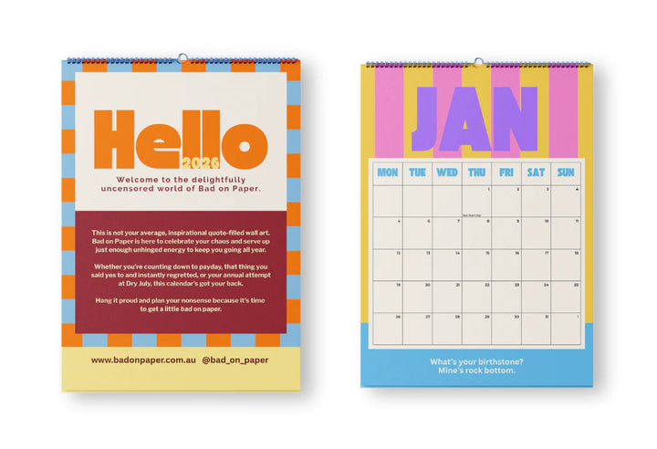 2026 Bad On Paper Calendar