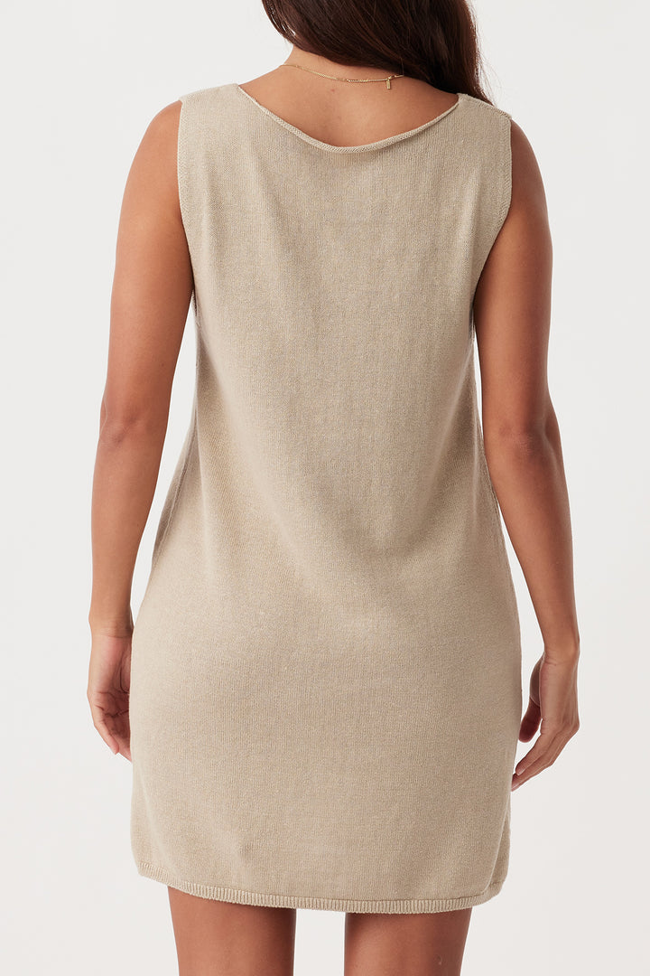 Poppy Mini Dress - Taupe