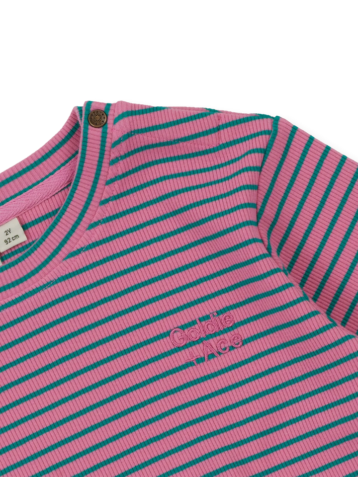 Essential Stripe Rib Top - Pink
