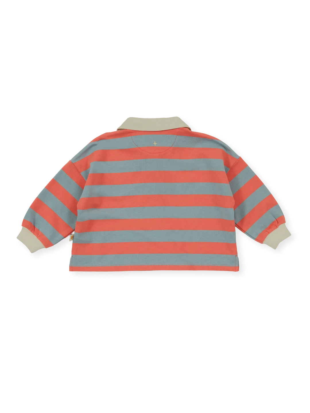 Rugby Stripe Terry Sweat Top - Orange