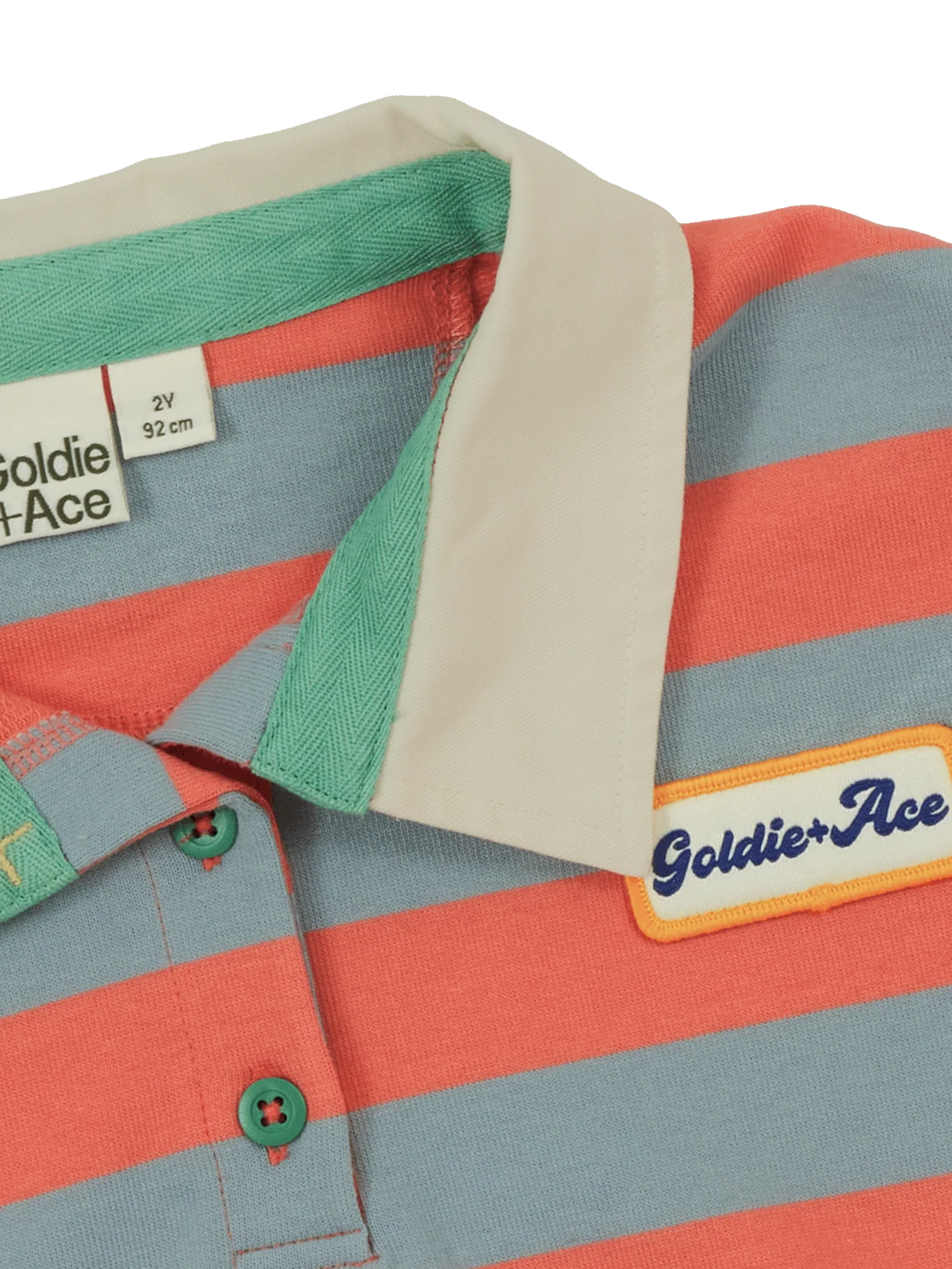 Rugby Stripe Terry Sweat Top - Orange