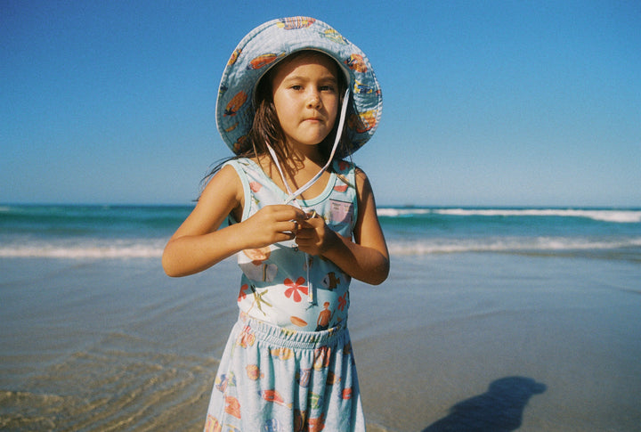 Kids Terry Vintage Fish Shorts