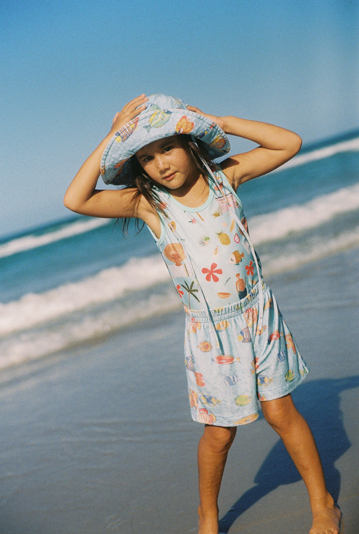 Kids Terry Vintage Fish Shorts