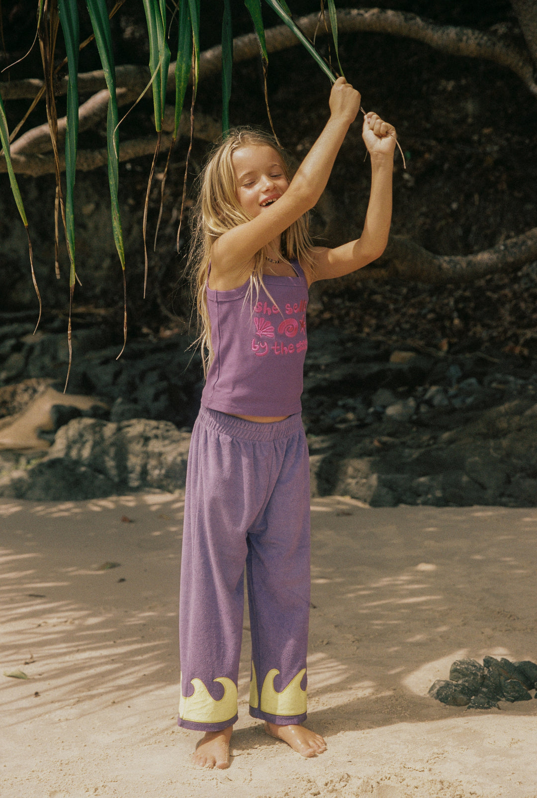 Wave Terry Pants - Cosmic Coral