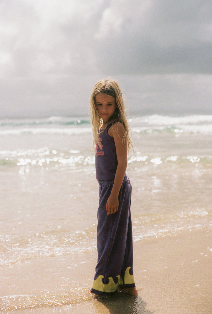 Wave Terry Pants - Cosmic Coral