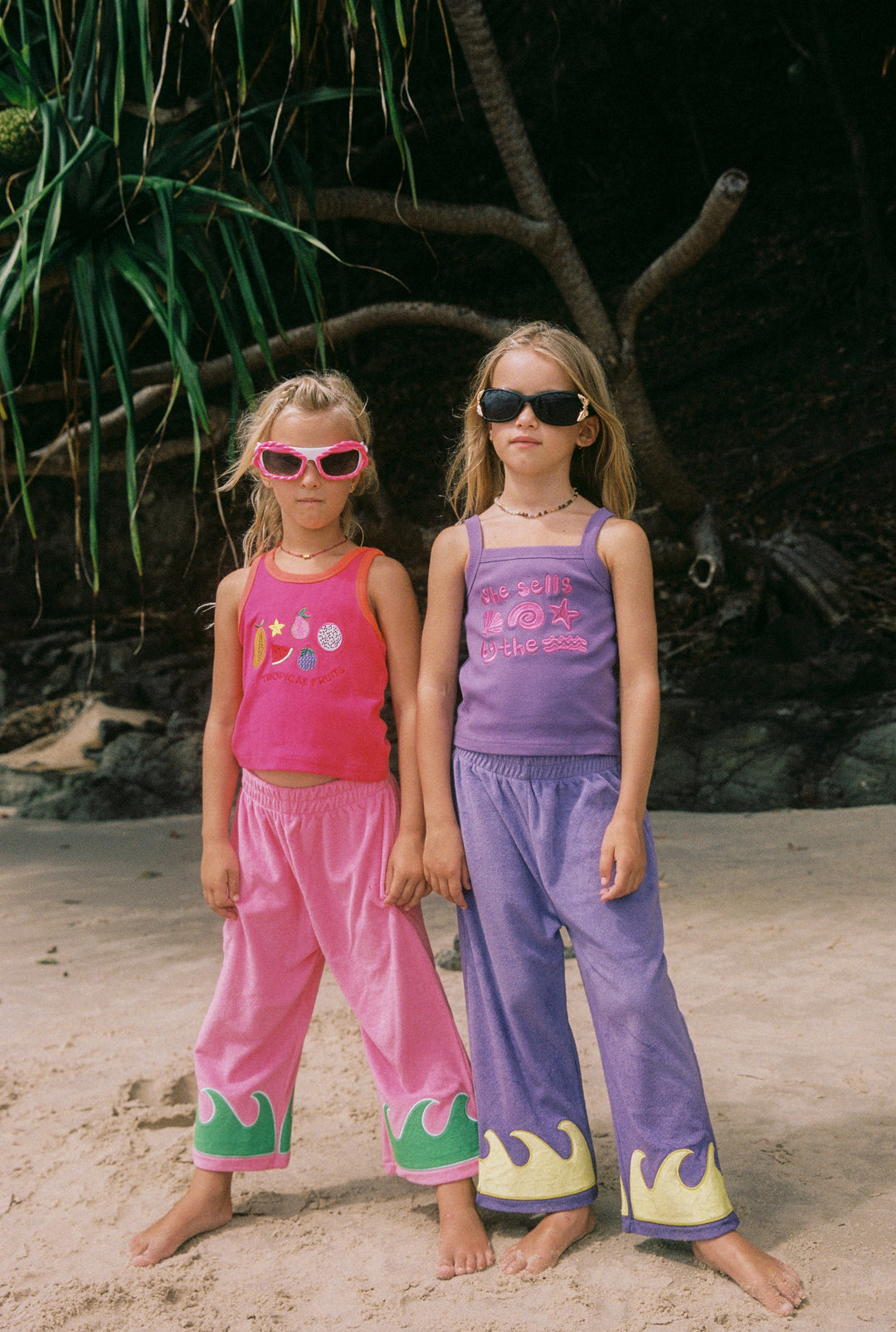 Wave Terry Pants - Cosmic Coral