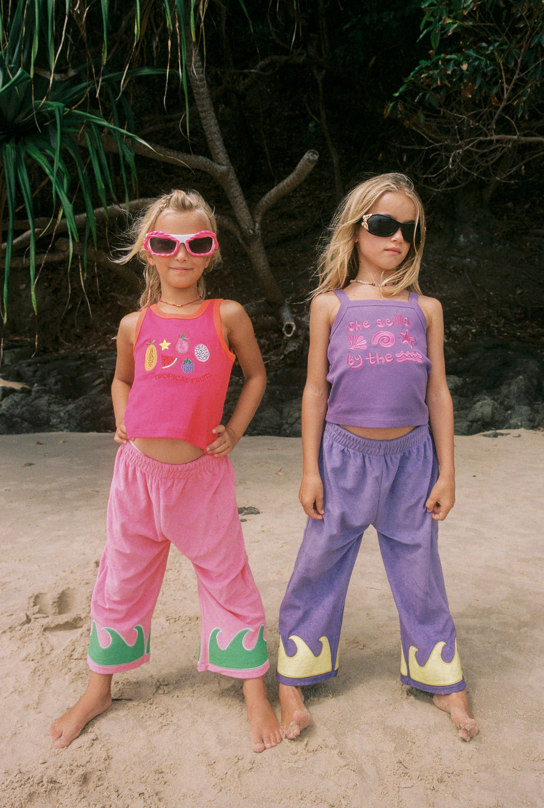 Wave Terry Pants - Cosmic Coral