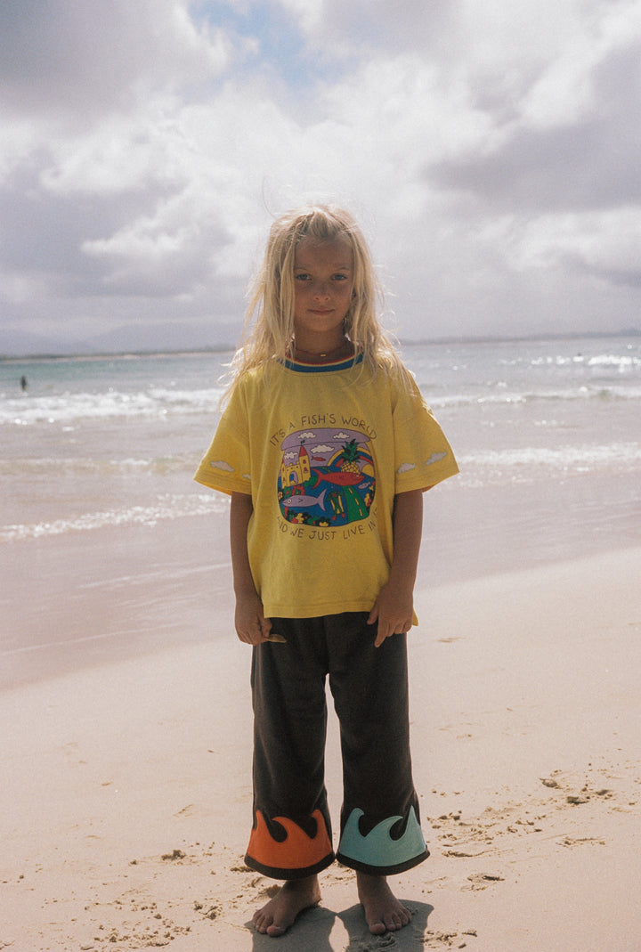 Wave Terry Pants - Volcano Bay