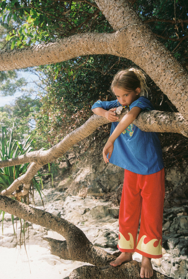 Wave Terry Pants - Chilli Mango