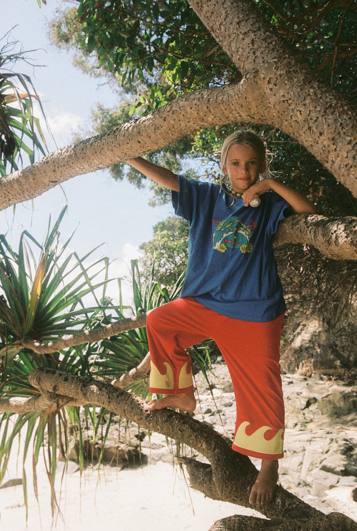 Wave Terry Pants - Chilli Mango