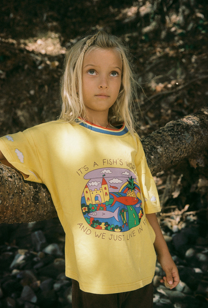 Fish Life Tee - Yellow PRE-SALE