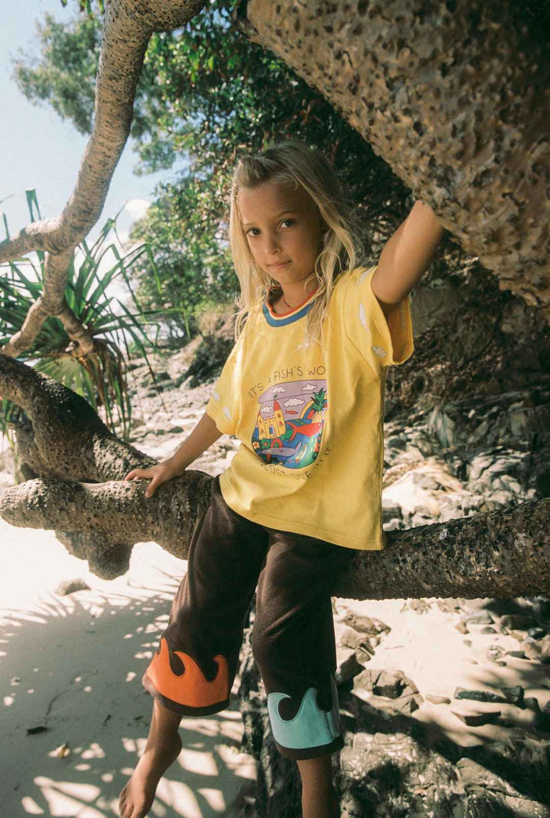 Wave Terry Pants - Volcano Bay