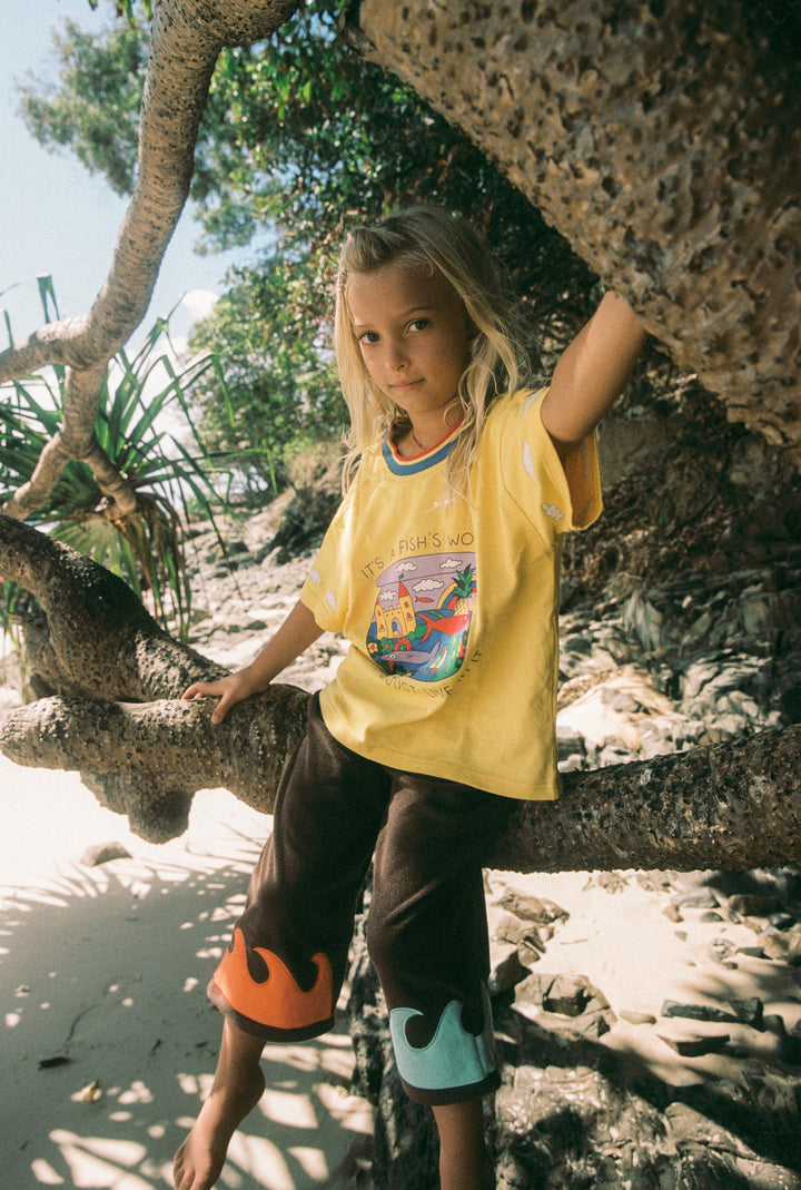 Wave Terry Pants - Volcano Bay