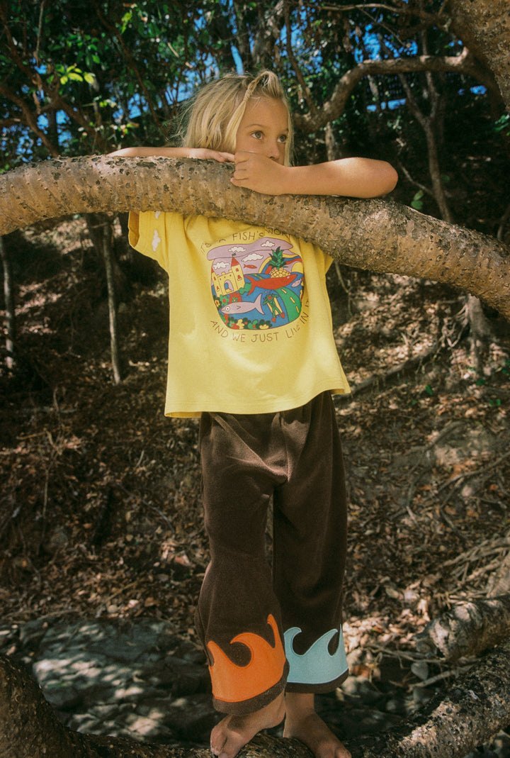 Wave Terry Pants - Volcano Bay