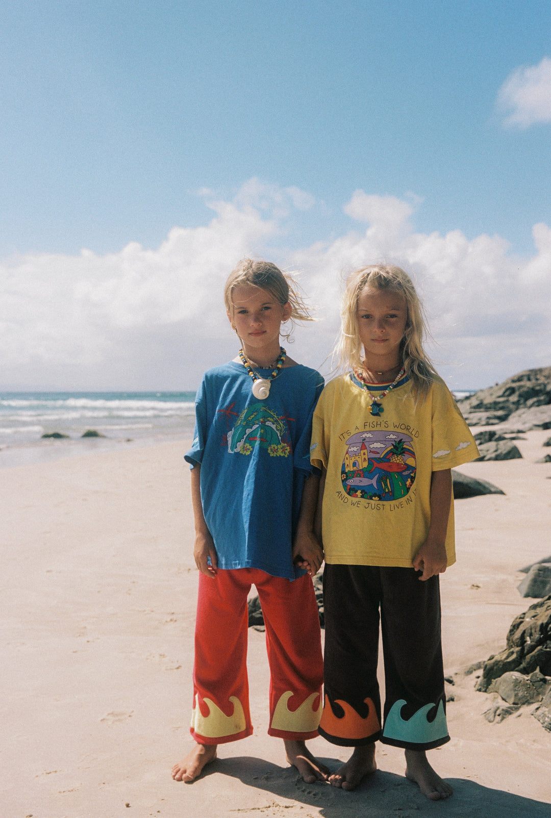 Wave Terry Pants - Volcano Bay