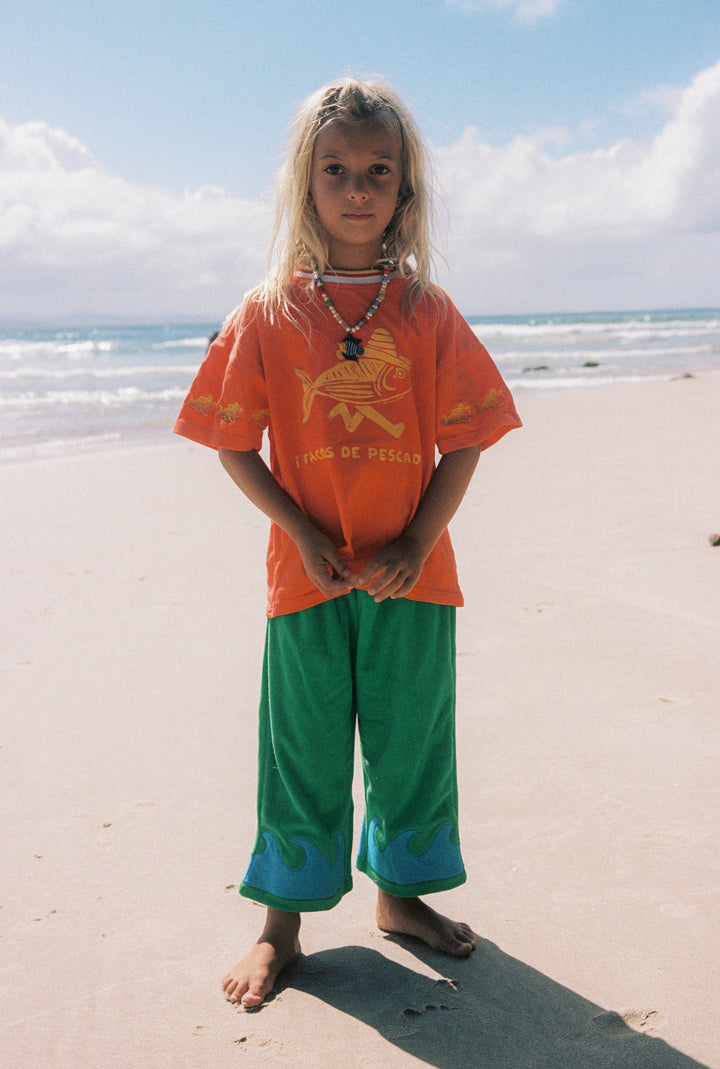 Wave Terry Pants - Seaweed Splash