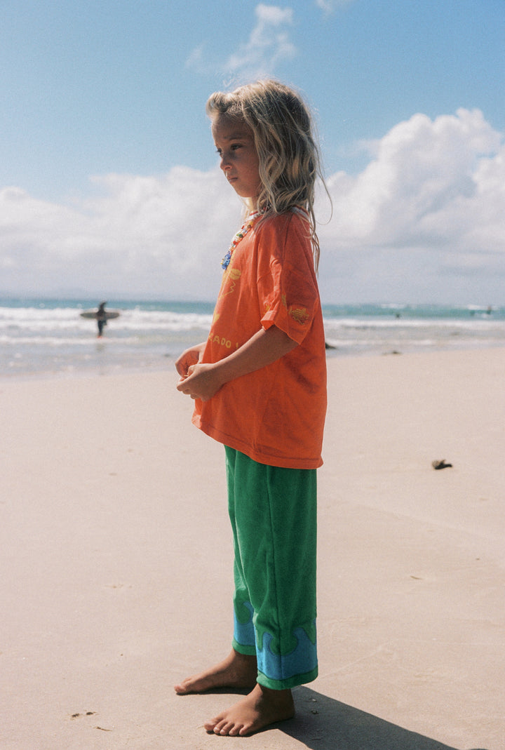 Wave Terry Pants - Seaweed Splash