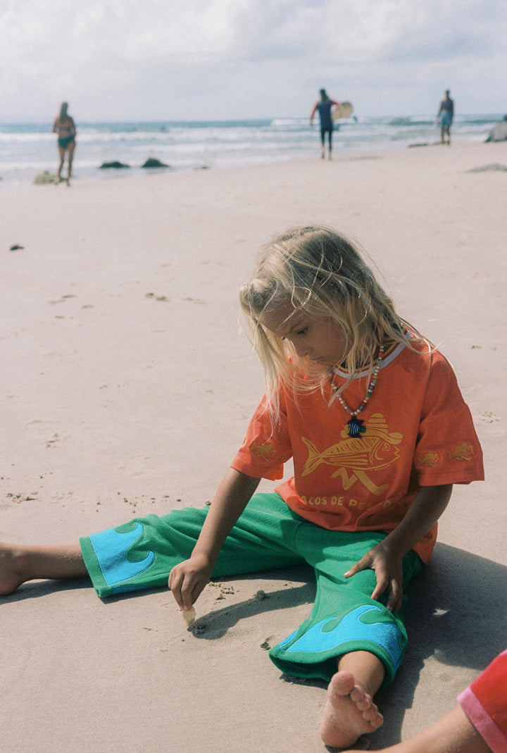 Wave Terry Pants - Seaweed Splash