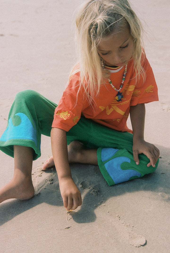 Wave Terry Pants - Seaweed Splash