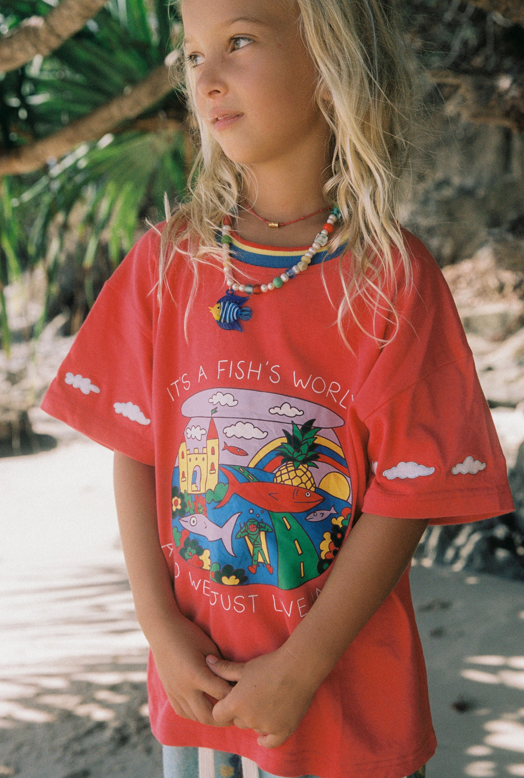 Fish Life Tee - Red PRE-SALE