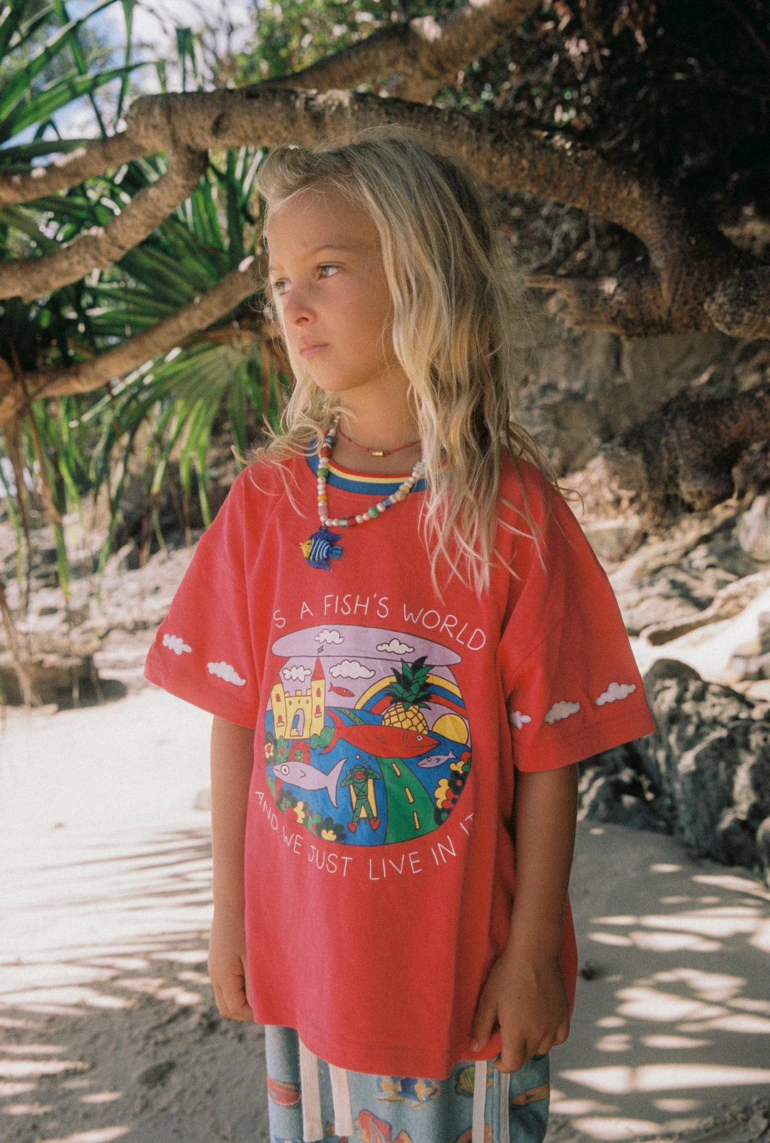 Fish Life Tee - Red PRE-SALE