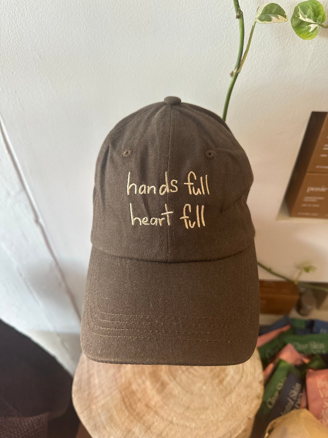 Heart Full Adults Cap - Chocolate