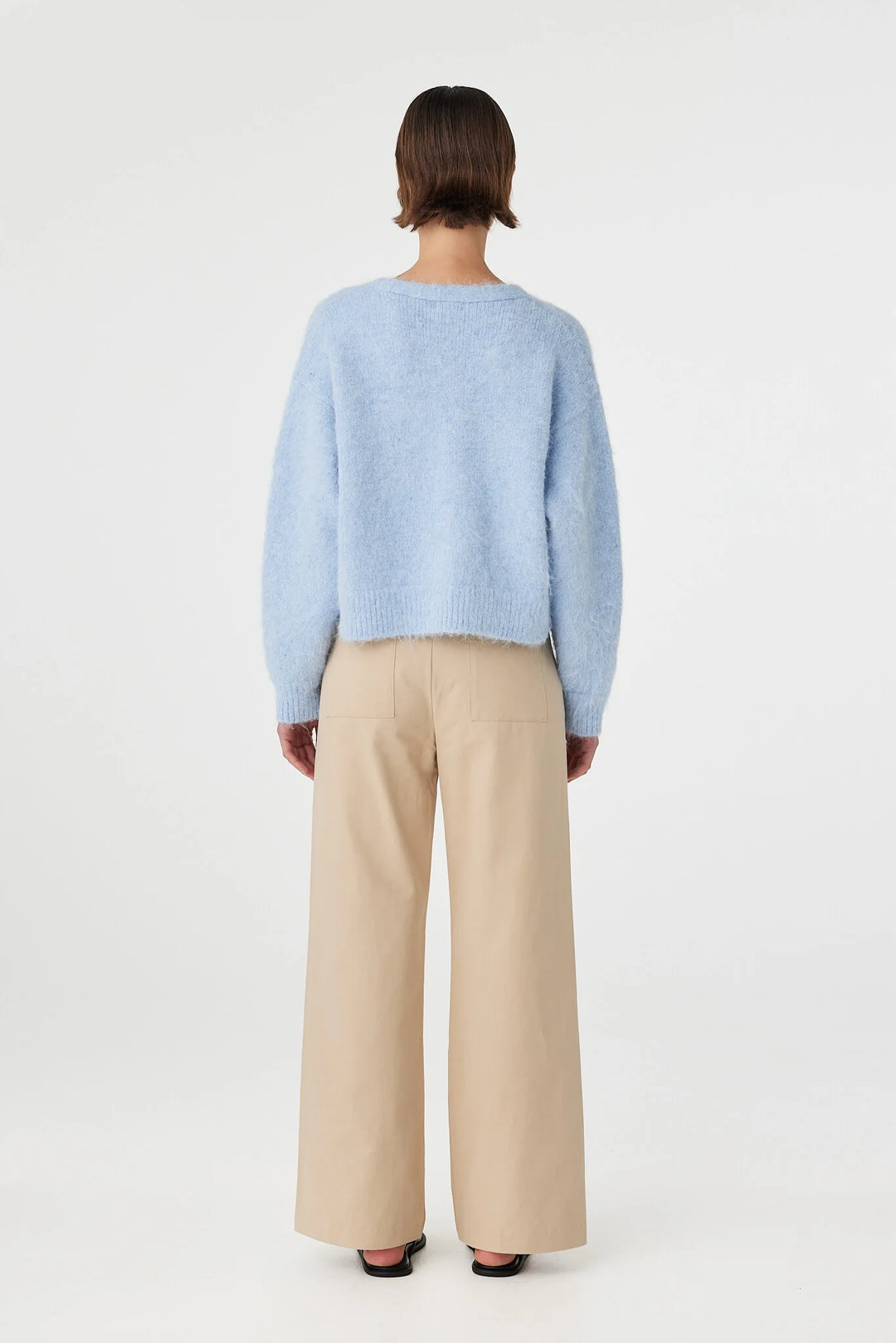 Liora Fluffy Cardigan - Sky