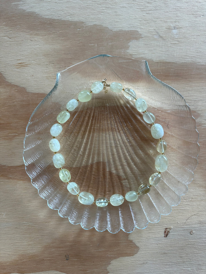 Las Rais - Beaded Necklace - Lemon