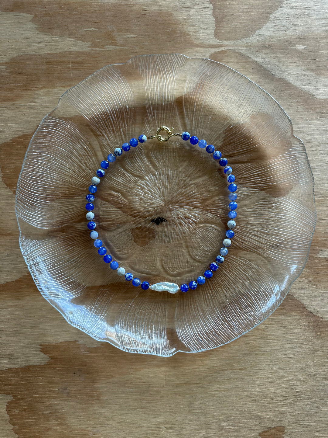 Las Rais - Beaded Necklace - Ocean Pearl