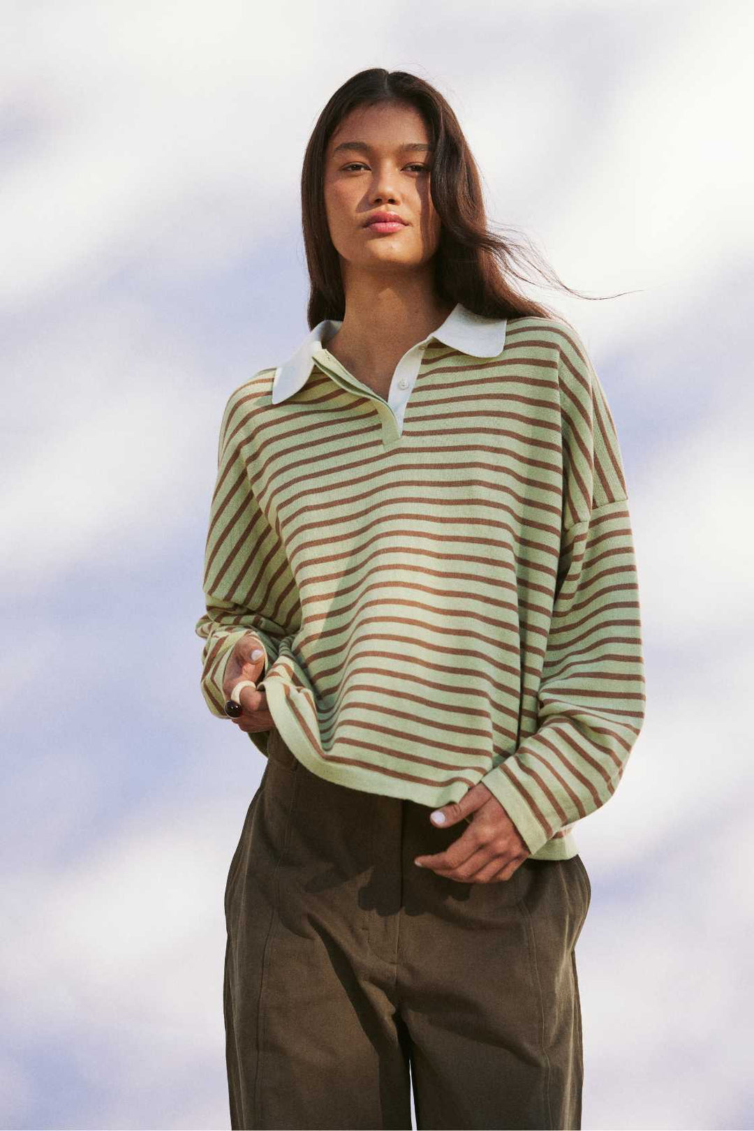 Rayne Knit Jersey - Celery and Pecan