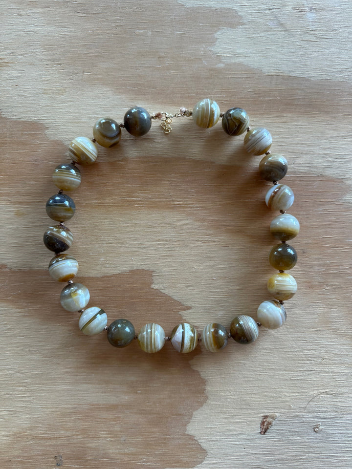 Las Rais - Beaded Necklace - Planets