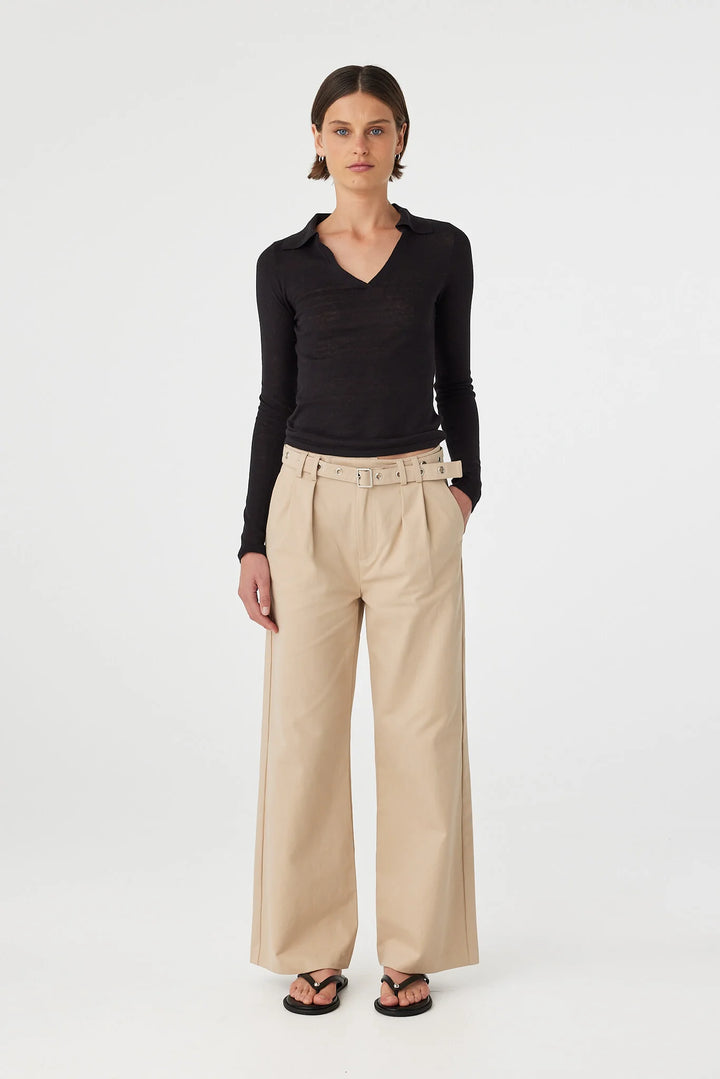 Mae Long Sleeve Top - Black